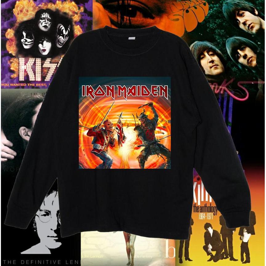 Áo thun dài tay in hình cổ điển 100% Cotton MAIDEN Athens