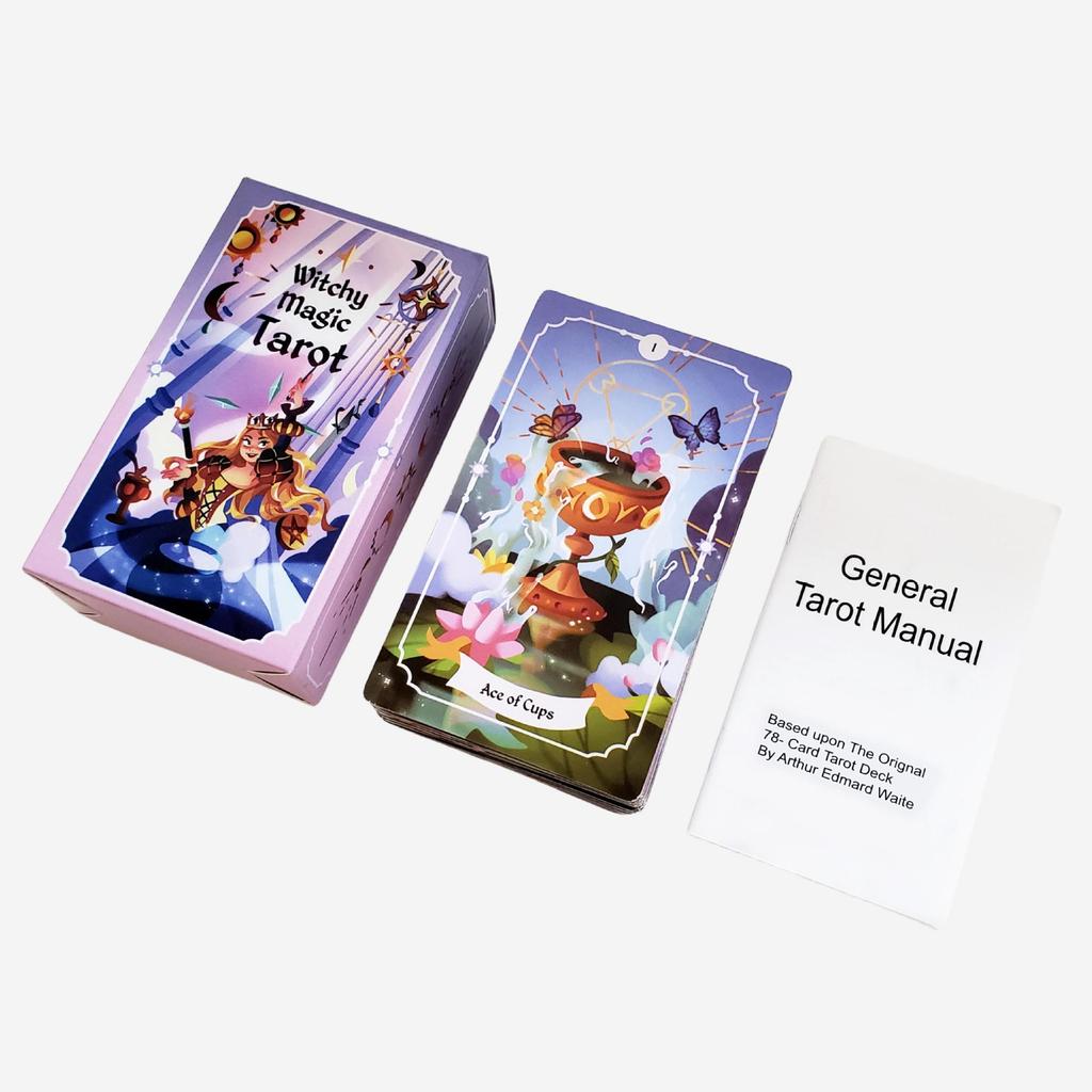[Hàng có sẵn] 12 x 7cm Witchy Magic Tarot English Board Game Card Game Game Witchy Magic Tarot Party