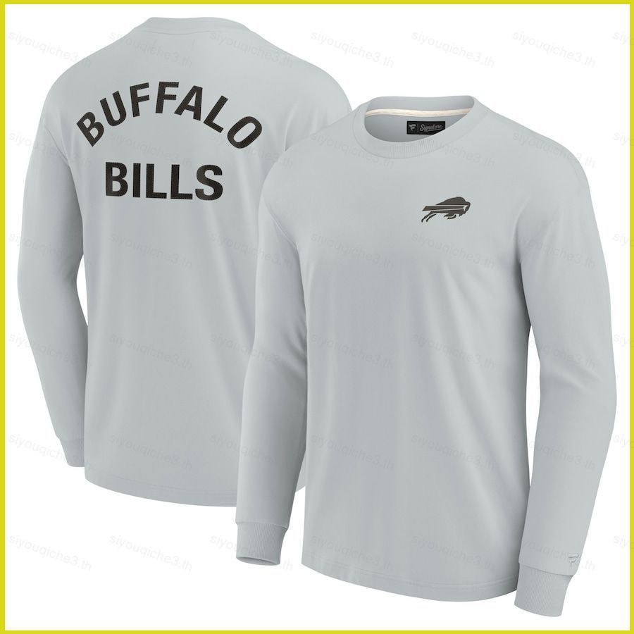 SY3 2024 Áo Phông Thể Thao Buffalo Bills Xám Dài Tay