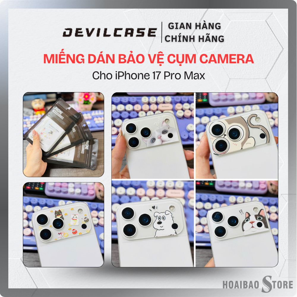 Miếng dán bảo vệ Devilcase cho iPhone 17 Pro Max có họa tiết chống trầy xước