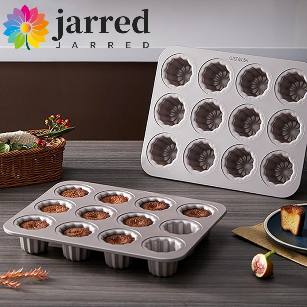 JARRED Cannele Khuôn Muffin Bánh Ngọt Chống Dính Thép Carbon Pháp Custard Bánh Chảo