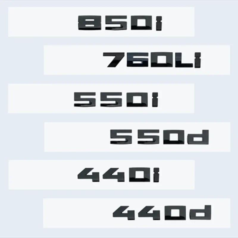Mới Bóng Đen 3D Chữ Cái Số M850i M760Li M550d M550i M440d M440i V12 Biểu Tượng Cho Xe BMW 8 7 5 4 Dò