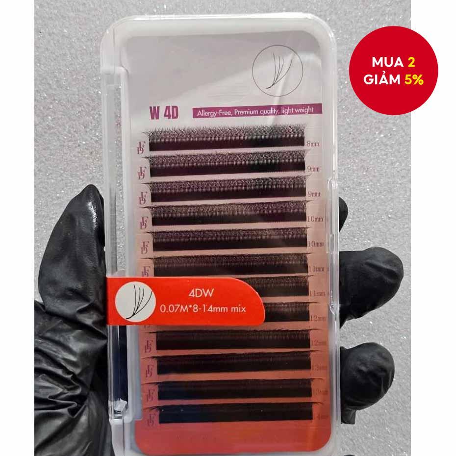 Lông Mi Giả Four Leaf Clover 4DW 0.07mm Cong C/D Tự Quạt