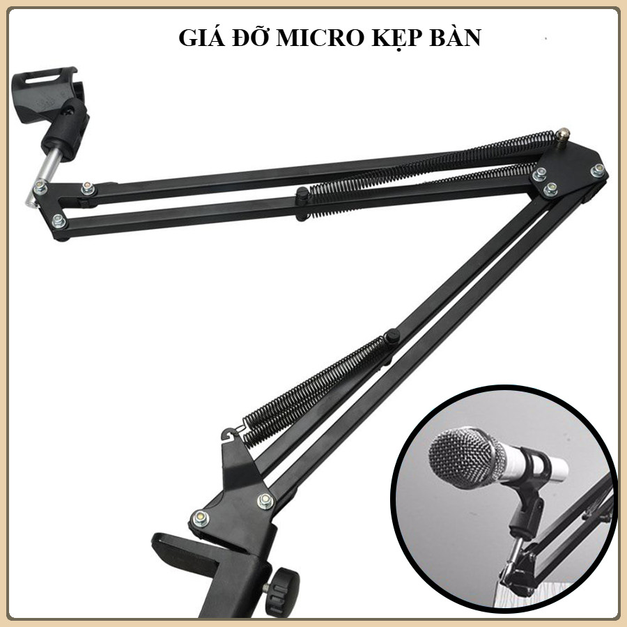 Chân Đế Kẹp Bàn Gắn Mic Thu Âm, Giá Đỡ Micro Livestream