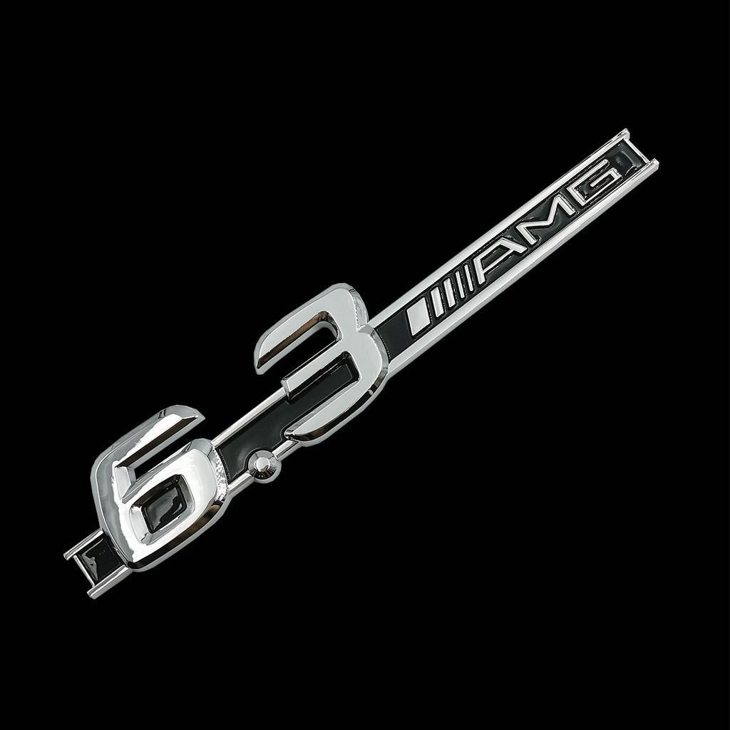 Xe Dán Huy Hiệu Chrome Biểu Tượng Cho 6.3 AMG Logo AMG AMG Dán Cho Xe Mercedes Benz S63 E63 CL63 C63