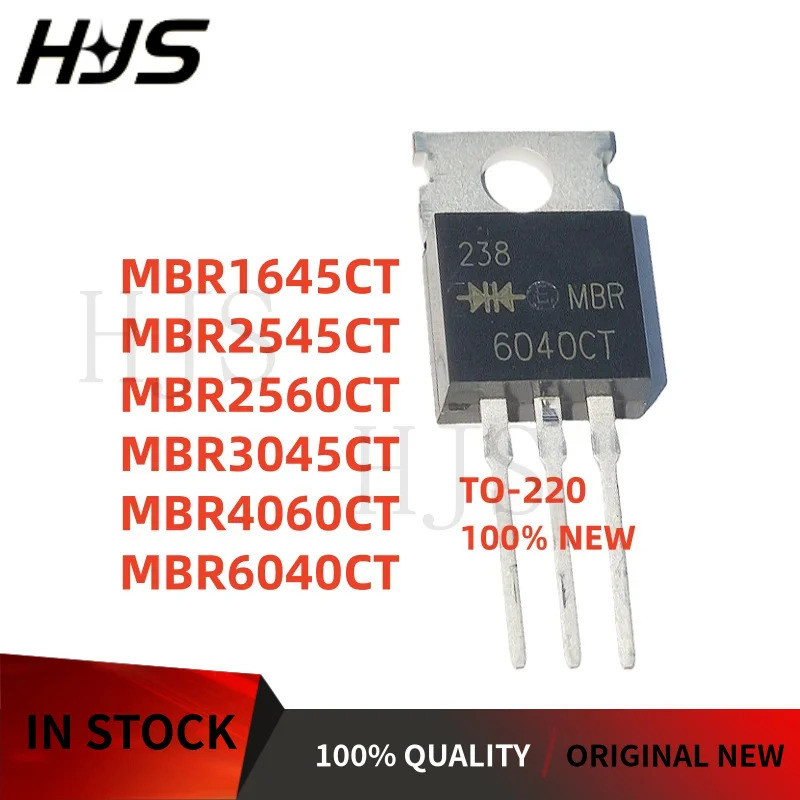 5 Chiếc MBR1645CT MBR1645 MBR2545CT MBR3045CT TO-220 MBR3045 MBR3045 MBR2560CT MBR2560 MBR4060CT MBR