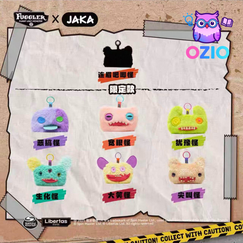 Bán Chạy Chính Hãng fuggler Dễ Thương Răng Quái Vật Tiền Xu Thanh Chirp Monster mini Túi Bảo Quản Ph