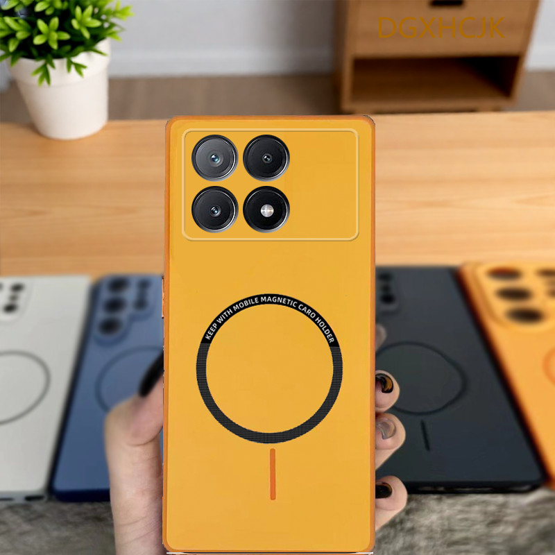 Dành Cho Xiaomi Poco X6 Pro Ốp lưng Poco X6 Pro Poco X6 Pro Ốp Lưng Silicon Cứng Từ Tính Màu