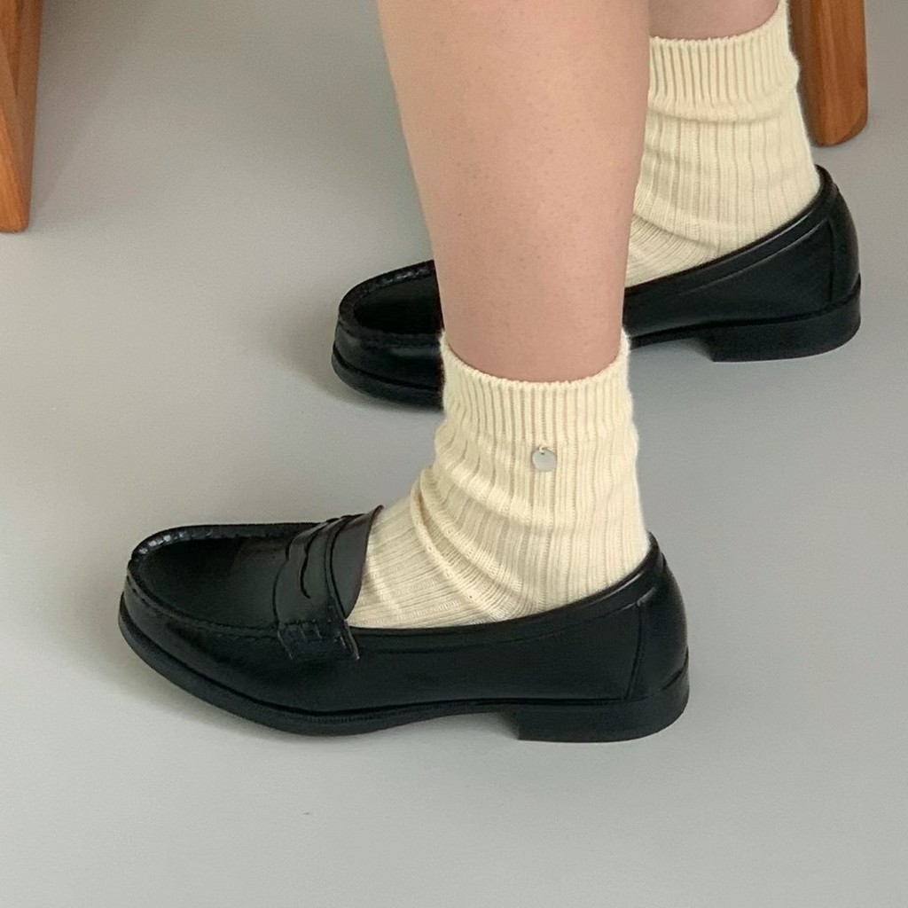 [SR-STUDIO] EGG Hàn Quốc Dongdaemun Tất Cotton Giữa Ống QA6P