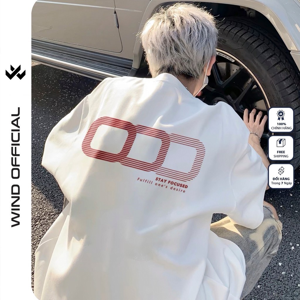 Áo Thun Unisex Wind Clothing Form Rộng Tay Lỡ ODD 100% cotton  Mặc Mát, Dễ Phối