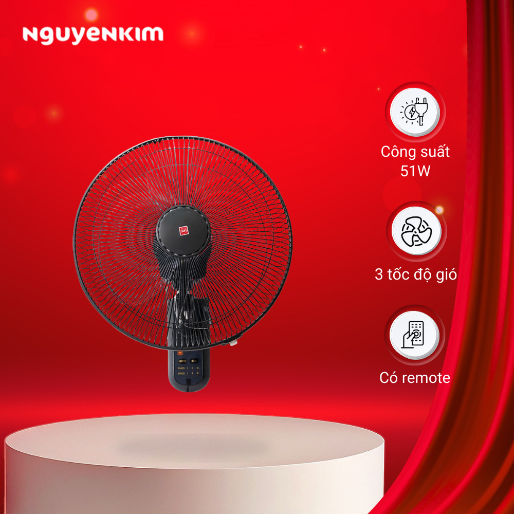 Quạt treo KDK M40M Đen - Công suất 51W
