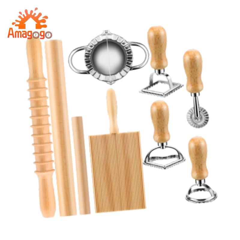 Amagogo Gnocchi Pasta Maker Ravioli Tem Cắt Pasta Bộ Dụng Cụ Làm Bánh