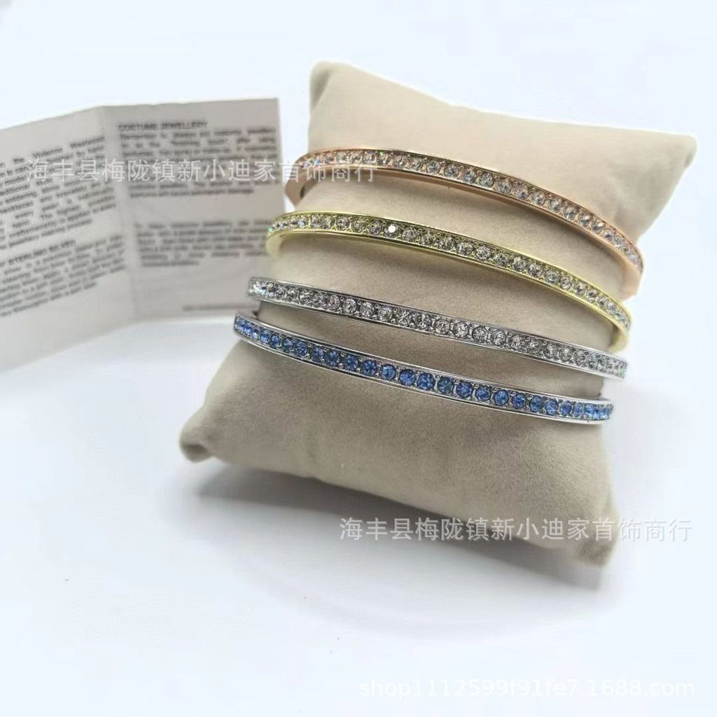 GVC Light Luxury Mobius V Single Row Full Diamond Simple Fashion Design Light Luxury Bracelet