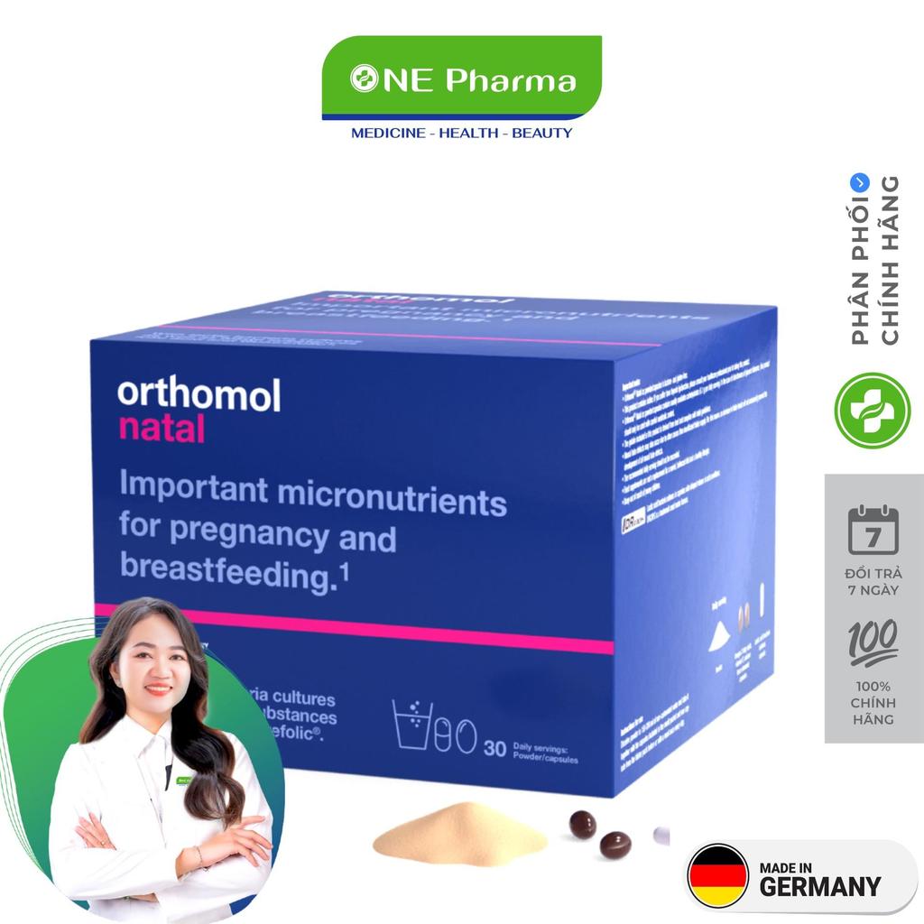 Viên Uống Bổ Sung Vitamin Và Khoáng Chất Cho Mẹ Bầu, Cho Con Bú Orthomol Natal- Hộp 30 Viên