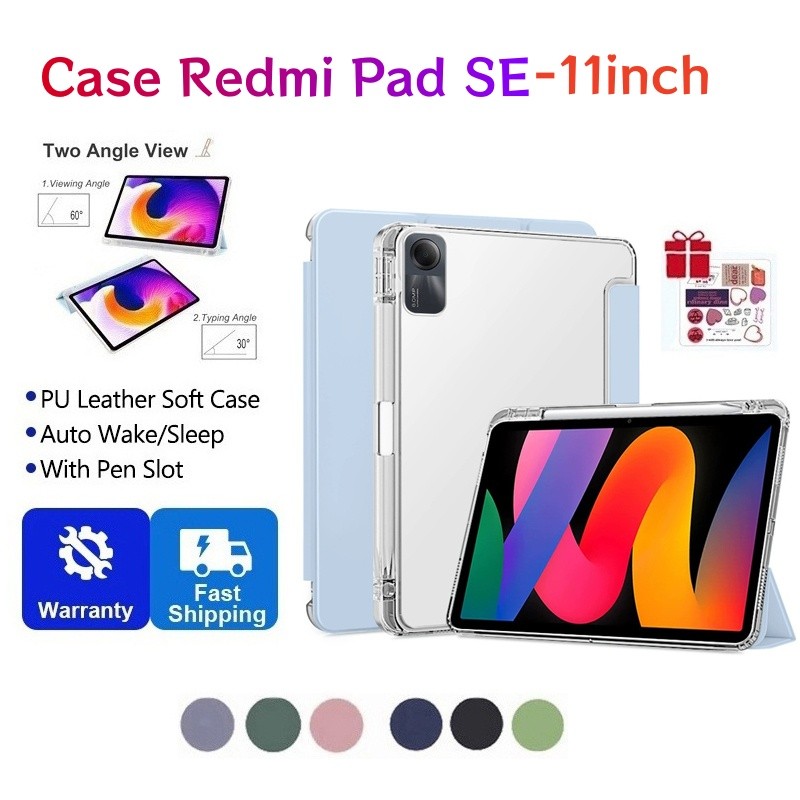 Ốp lưng Redmi Pad SE 11 inch Vỏ bảo vệ từ tính có khe cắm bút cho Xiaomi Redmi Pad SE 11 "Cover