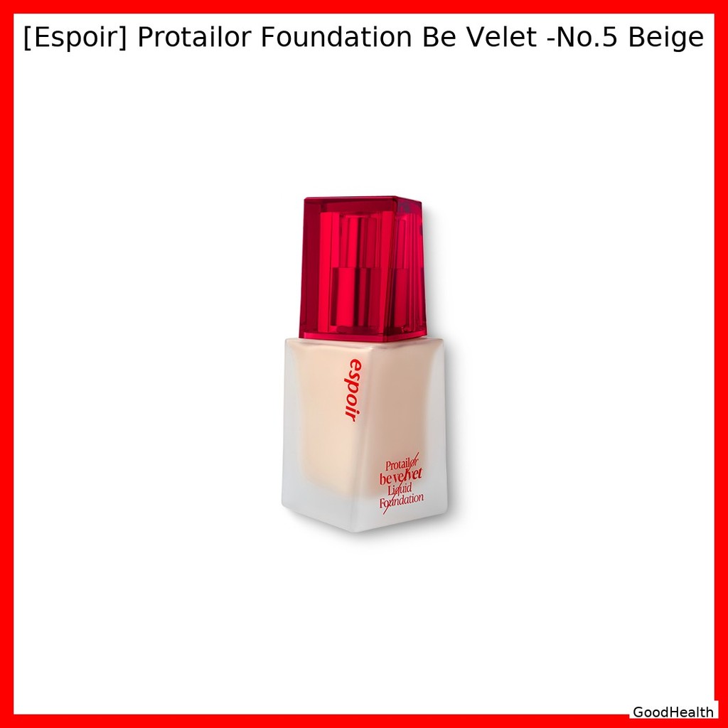 [Espoir] Protailor Foundation Be Velet -No.5 Beige / Korean Foundation / Velvet Finish / 100% Authen