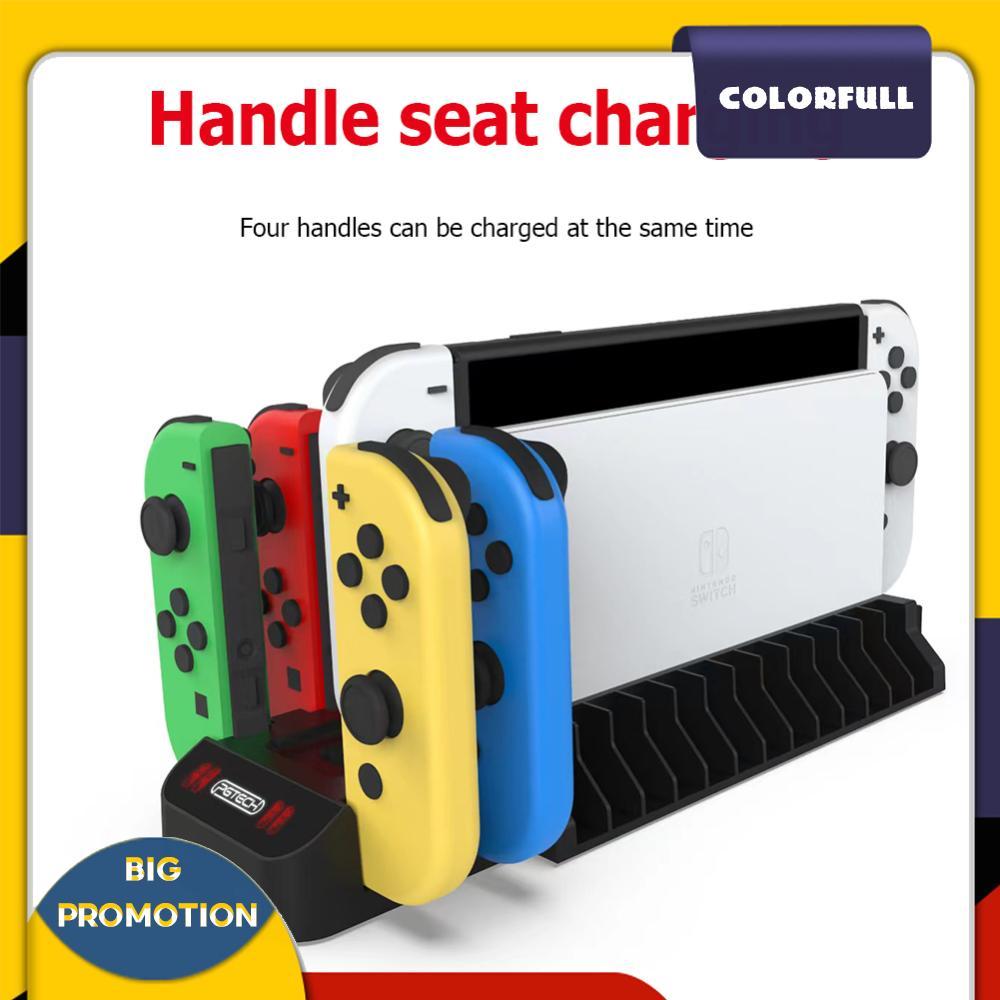 13 Khe cắm trò chơi Bộ điều khiển phụ kiện trò chơi Bộ sạc Dock Station cho Switch OLED