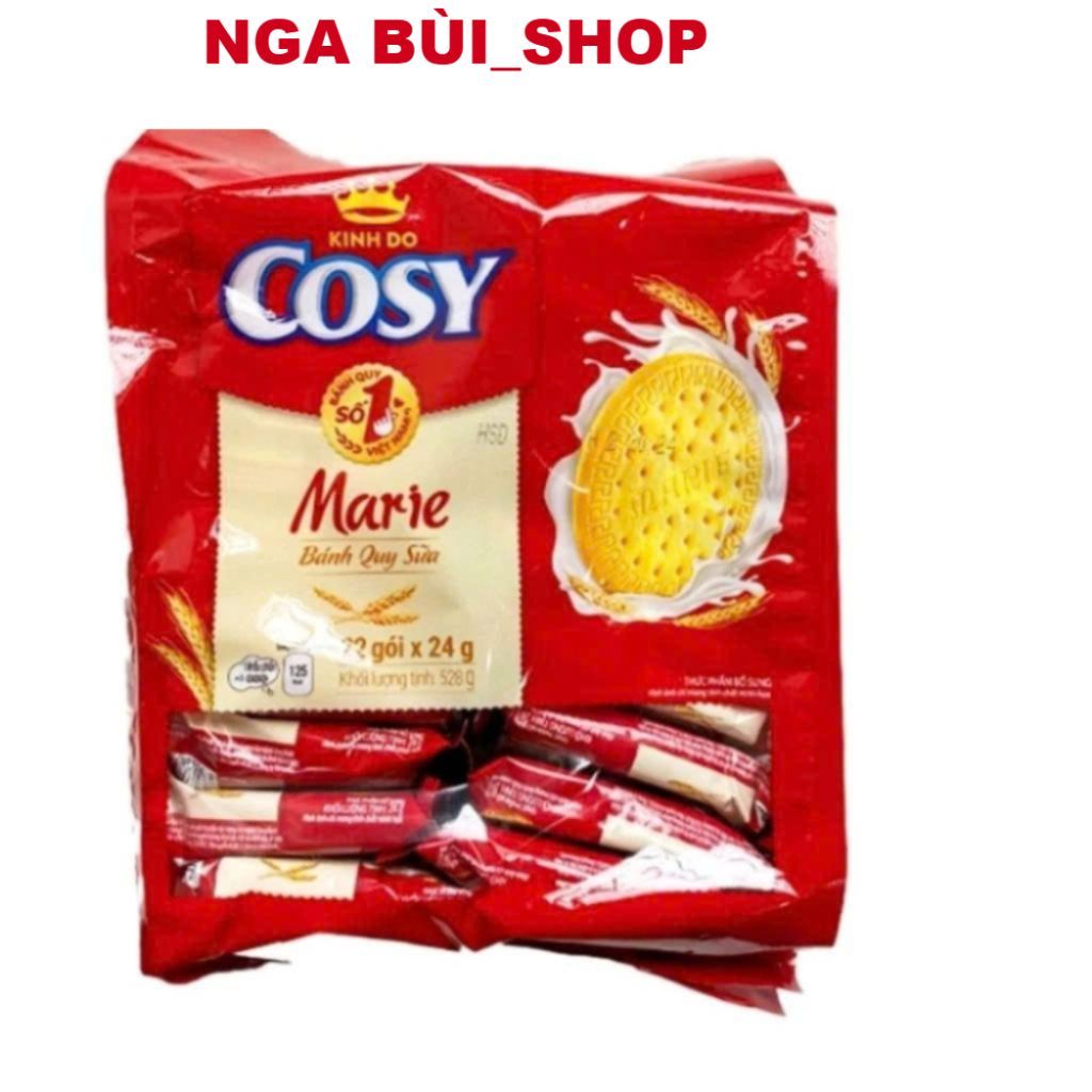 ( Giá sỉ 4 Gói) Bánh quy sữa Marie Cosy Kinh Đô túi to 480g, Bánh cosy.