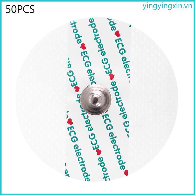 YIN 50 Miếng Điện Cực ECG EKG Màn Hình Trái Tim Miếng Điện Cực Dùng Một Lần Điện Cực Không Dệt Cho M