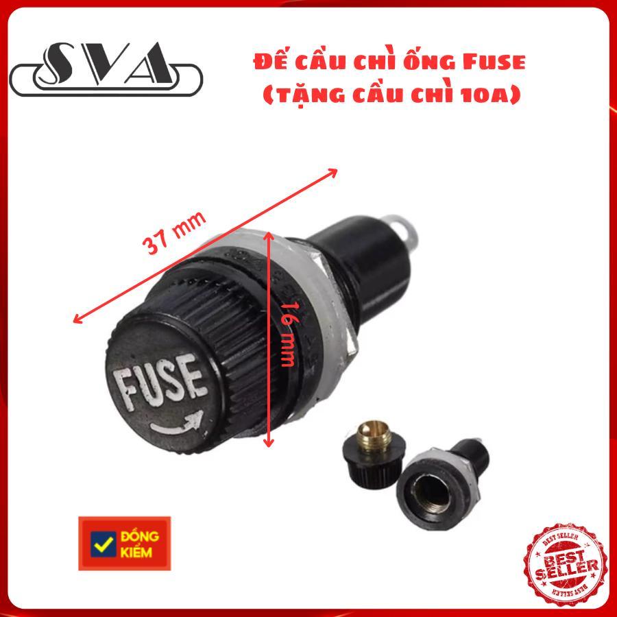 Đế cầu chì ống Fuse  (tặng cầu chì 10a)
