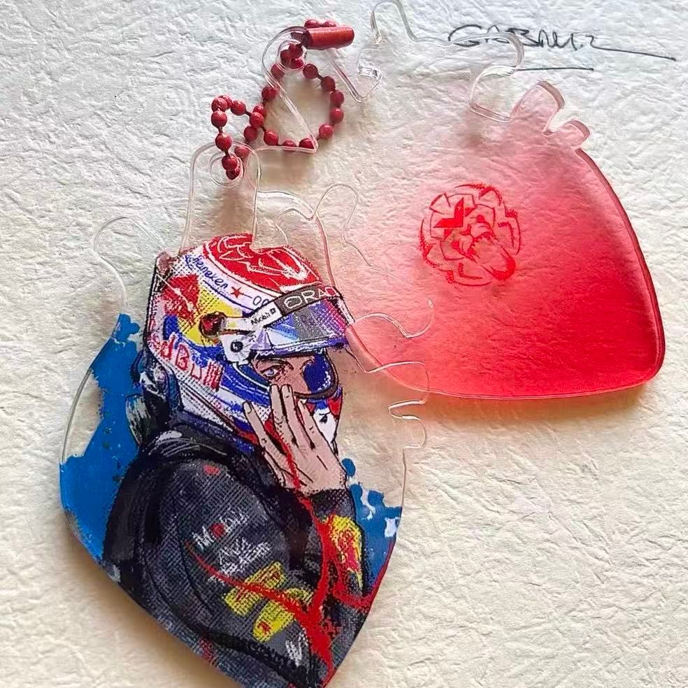 Anime Móc Khóa Nữ F1 Acrylic Móc Chìa Khóa Người Đàn Ông Lewis Hamilton Móc Khóa Mặt Dây Chuyền Tran