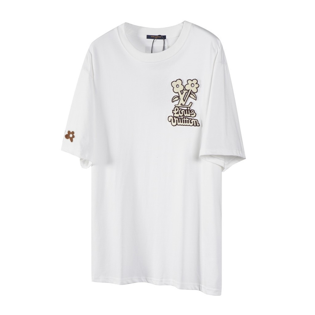 LO% UIS VU & ITTON / L @ V2026 Star Cổ Tròn Cổ Điển Áo Thun Nam Nữ Phong Cách Thoáng Khí Rời Áo Chui