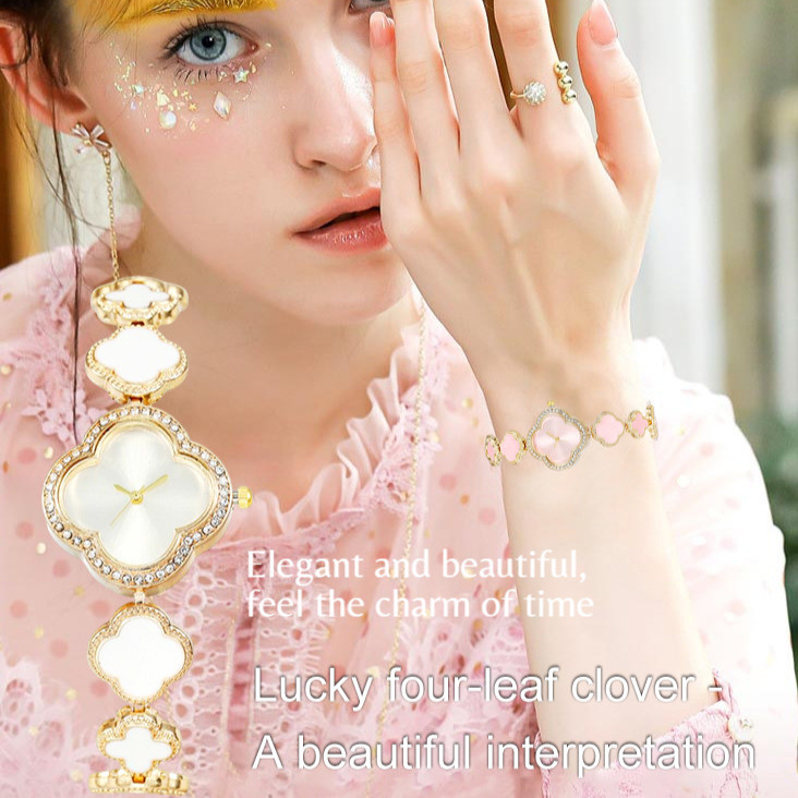 【Waterproof Lucky Clover Design】Stylish Women's Watch / Waterproof Watch / Fashion Women's Watch / L