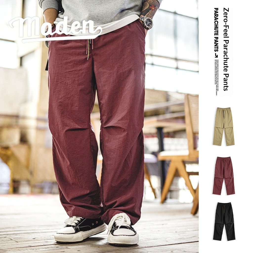 Maden Pants Nam Vintage từ Taslon Nhẹ, Phù Hợp Mùa Xuân