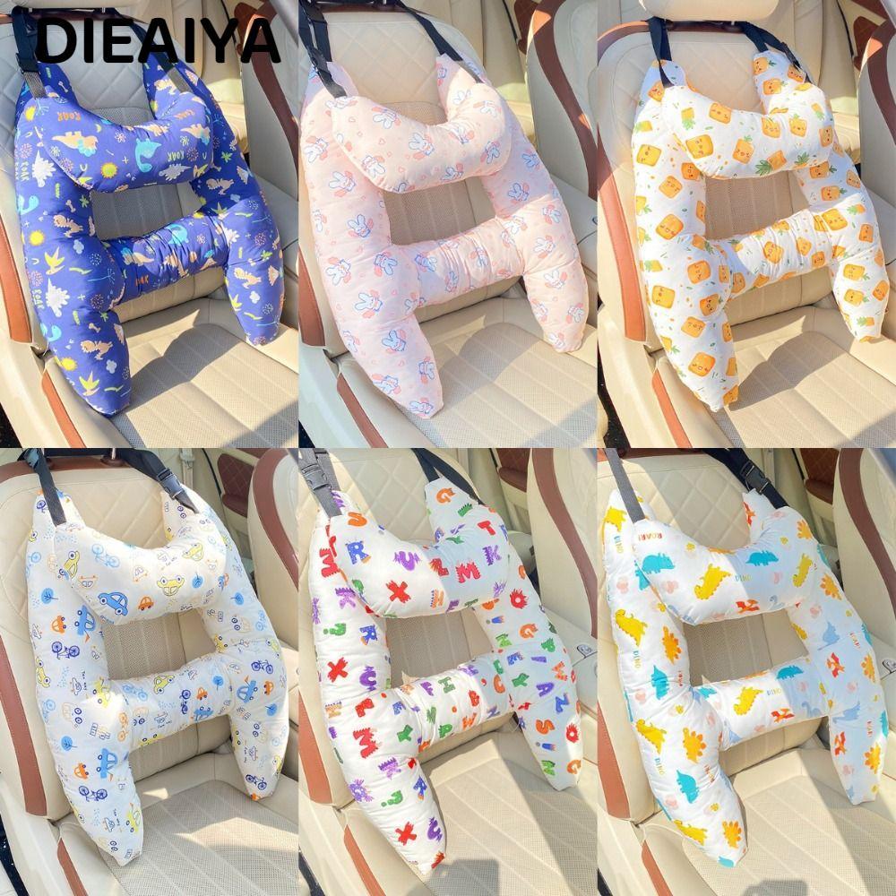 Gối ngồi ô tô DIAIYA, Gối cổ an toàn siêu mềm, Hoạt hình H-Shape Restful Naps Đầu ngủ Hỗ trợ trẻ em