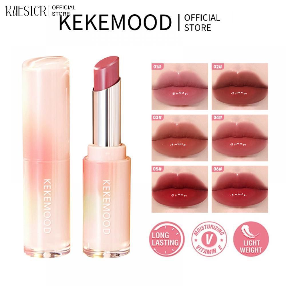 Kememood Son Môi Bóng Son Môi Gương Dưỡng Ẩm Dưỡng Ẩm Nữ Son Môi Tina Beauty Mới Gel Gương Bóng Son 