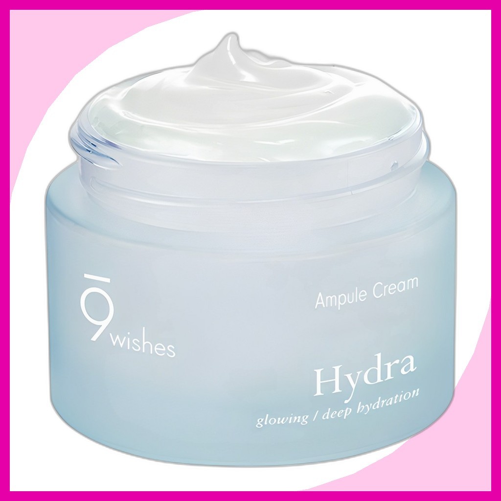 [9wishes] 9Wishes Hydra Ampoule Cream, 50 ml, 1 cái / Kem Ampoule Hàn Quốc / Dewy Finish / Chính hãn