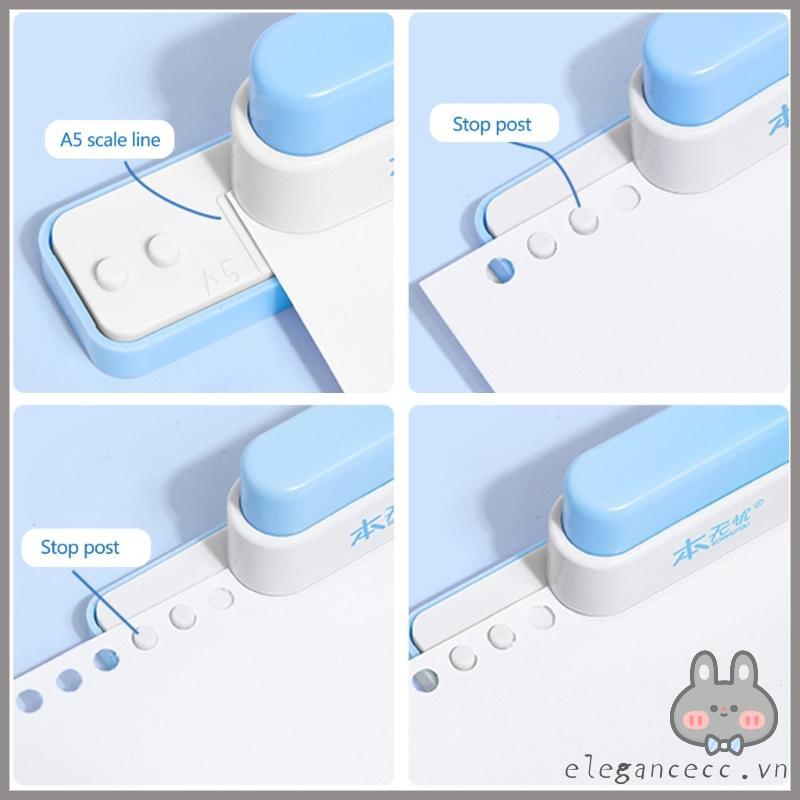 ELEGA 5 Lỗ Puncher Giấy Puncher Lỗ Punch Craft Paper Punch Tool cho văn phòng tại nhà