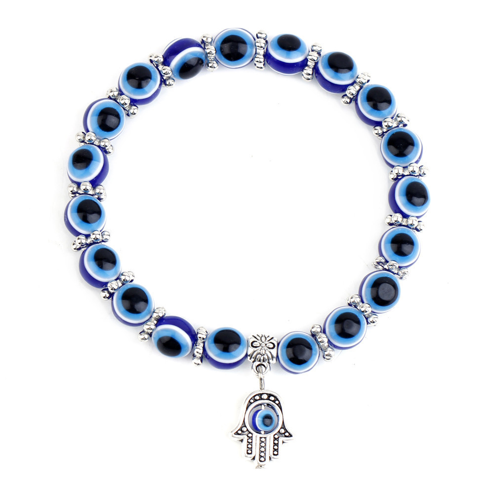 Preferred in-stock items#Turkish Blue Eye Bracelet Fatima Hand Devil's Eye Beaded Bracelet2603DAILY