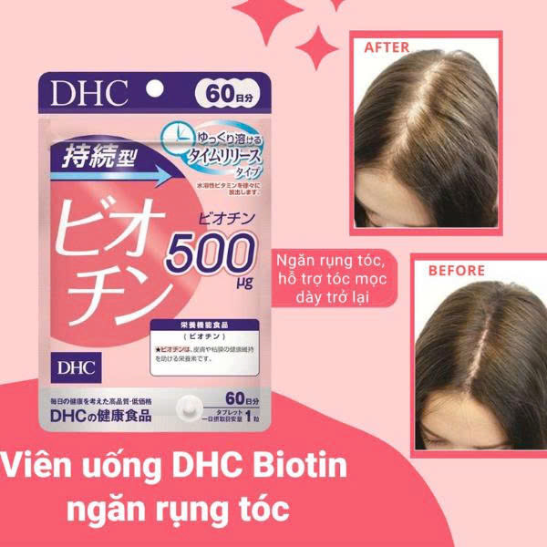 Viên Uống DHC Biotin Gói 60 Ngày Nhật Bản - Viên Uống Biotin Hỗ Trợ Giúp Moc Tóc