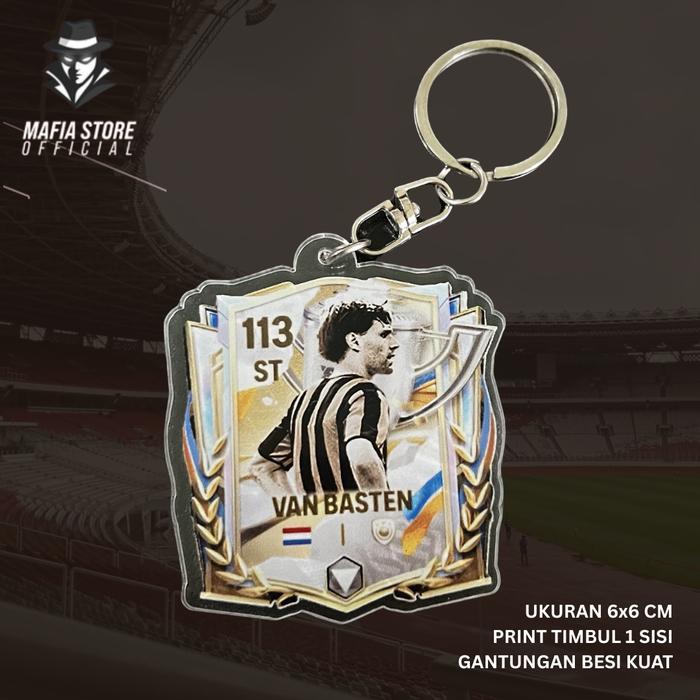 Mafia Store Official KEYCHAIN FC MOBILE Van Basten 113 ST 6x6 CM Gantungan Besi Kuat Print Timbul 1 