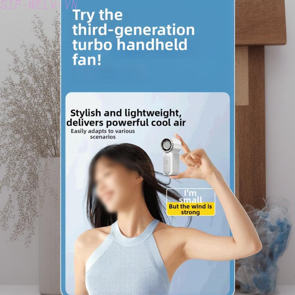 {WELV}High-speed handheld charging portable turbo outdoor fan with long battery life