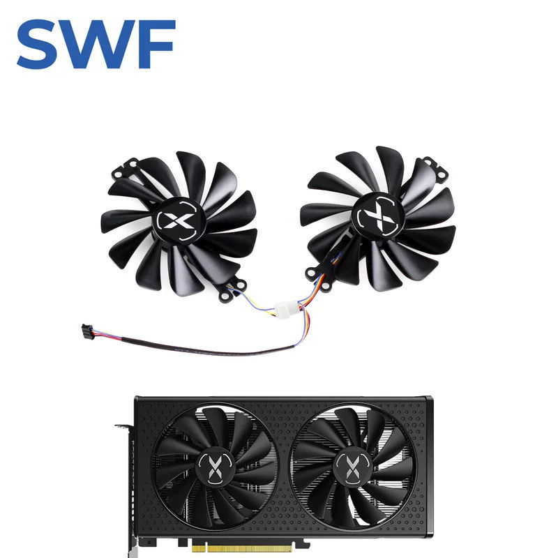 95MM M010010Quạt làm mát M12LPA RX6600 6600XT cho quạt làm mát thẻ Video chơi game XFX Radeon RX 660