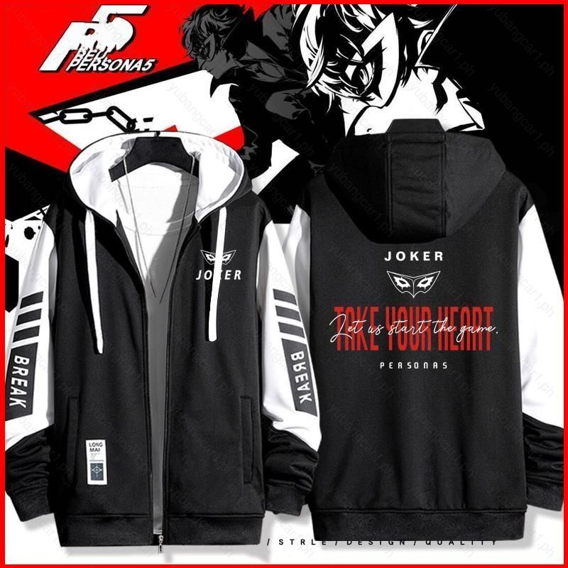 Áo khoác cardigan Persona 5 với dây kéo, phù hợp cho cosplay nhân vật Ren và Morgana từ game P5