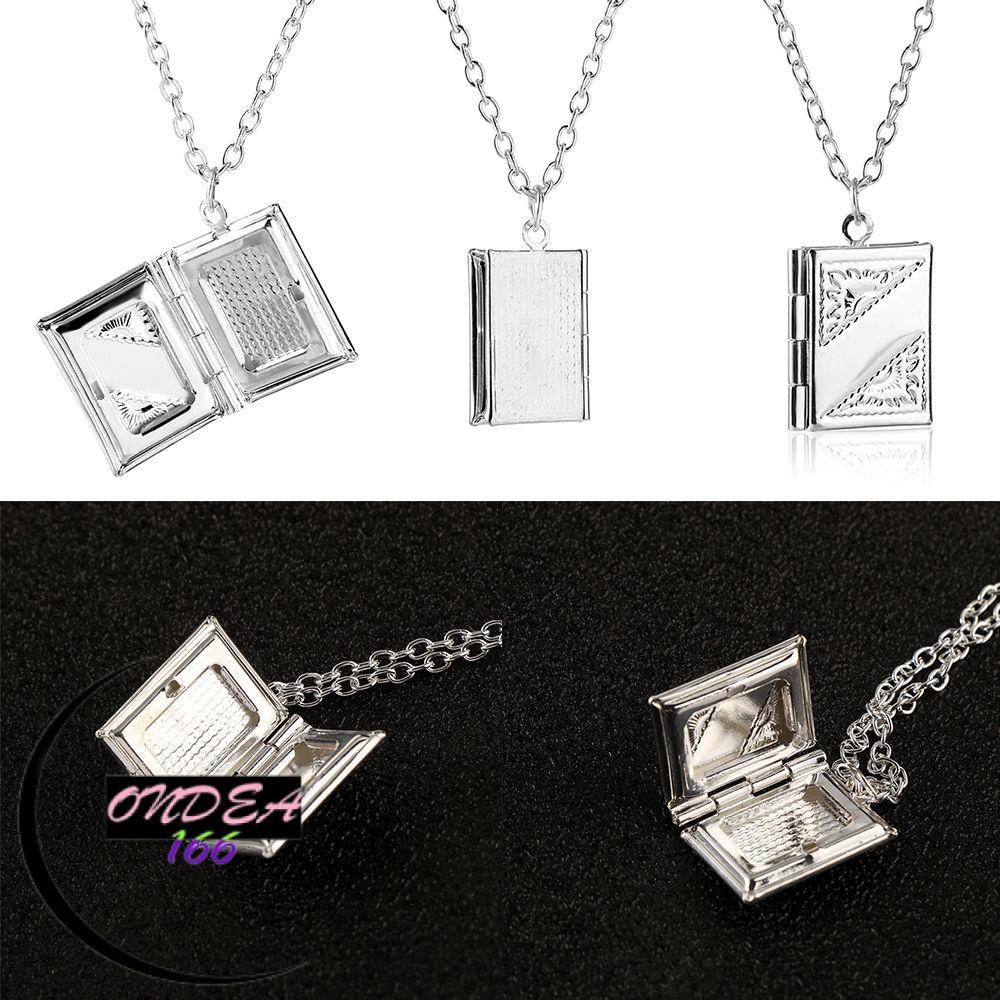 ONDEAL66 Dây chuyền Bộ nhớ hình ảnh bạc rỗng