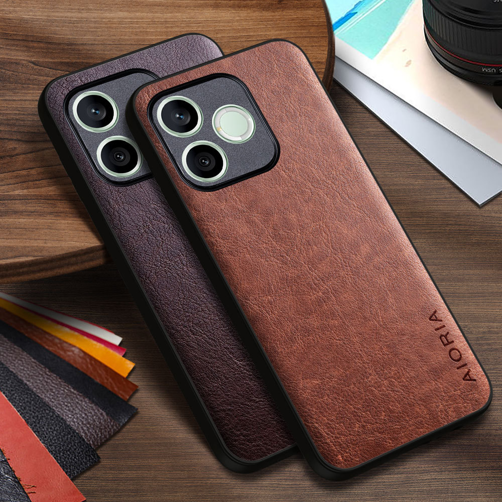 Ốp Da PU Sang Trọng Cho Honor 600 400 200 pro Lite Business Thiết Kế Màu Trơn Vỏ Điện Thoại TPU Mềm&