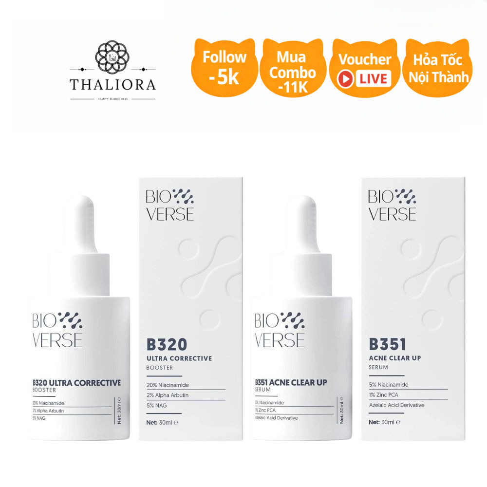 Tinh Chất Bioverse B320, B351 cải thiện mụn, làm sáng, mờ thâm
