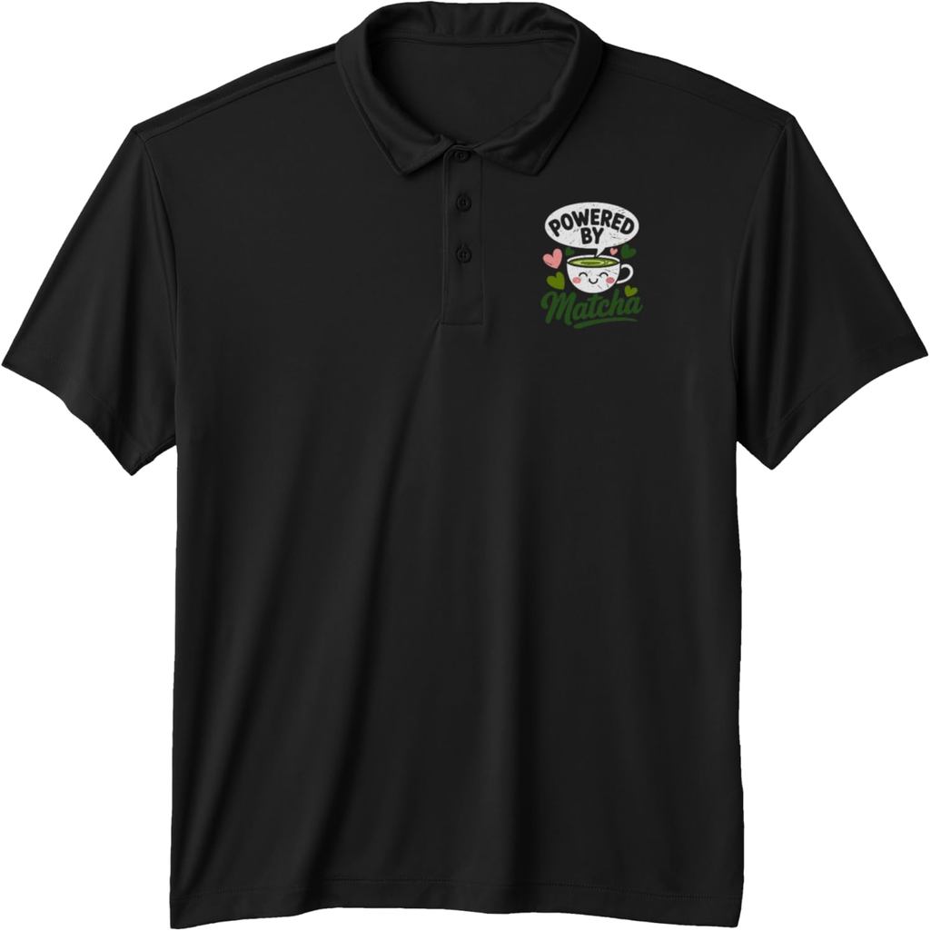 Powered By Matcha Green Tea Lover Latte Performance ICES Áo sơ mi Polo
