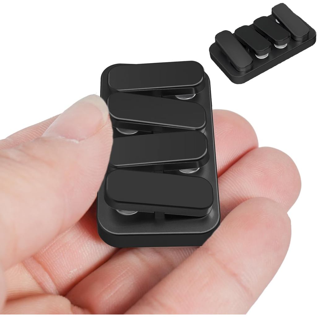 Metal Fidget Slider EDC Fidget Clicker Fidget Toys Người lớn (Đen mờ)