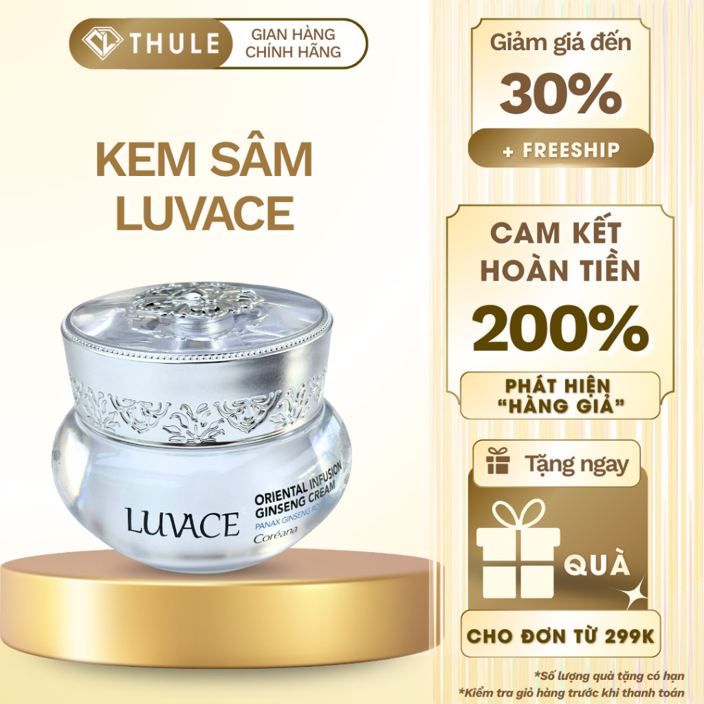 Kem Nhân Sâm Luvace K.orea [Chính Hãng] (50ml) - Dưỡng Da, Mờ Rãnh Nhăn, Trẻ Hóa Thu Le Store
