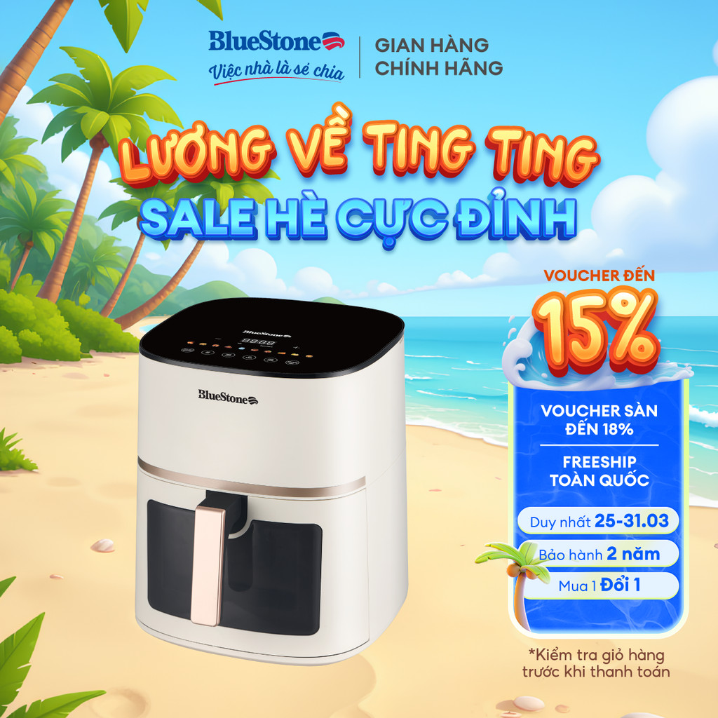 Nồi Chiên Không Dầu BlueStone AFB-5857 | 7 Lít – 1800W – Chiên Giòn Không Dầu – Dung Tích Lớn – Bảo Hành 2 Năm