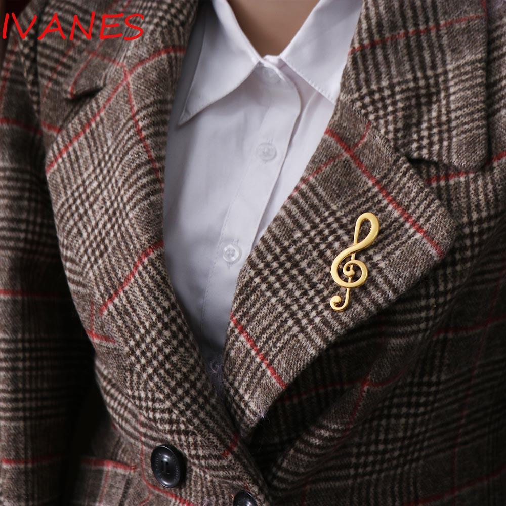 Ivanes Eighth Note Pin - Hợp kim Treble Clef, Trâm Vintage Tinh Tế, Quà Tặng Perfect
