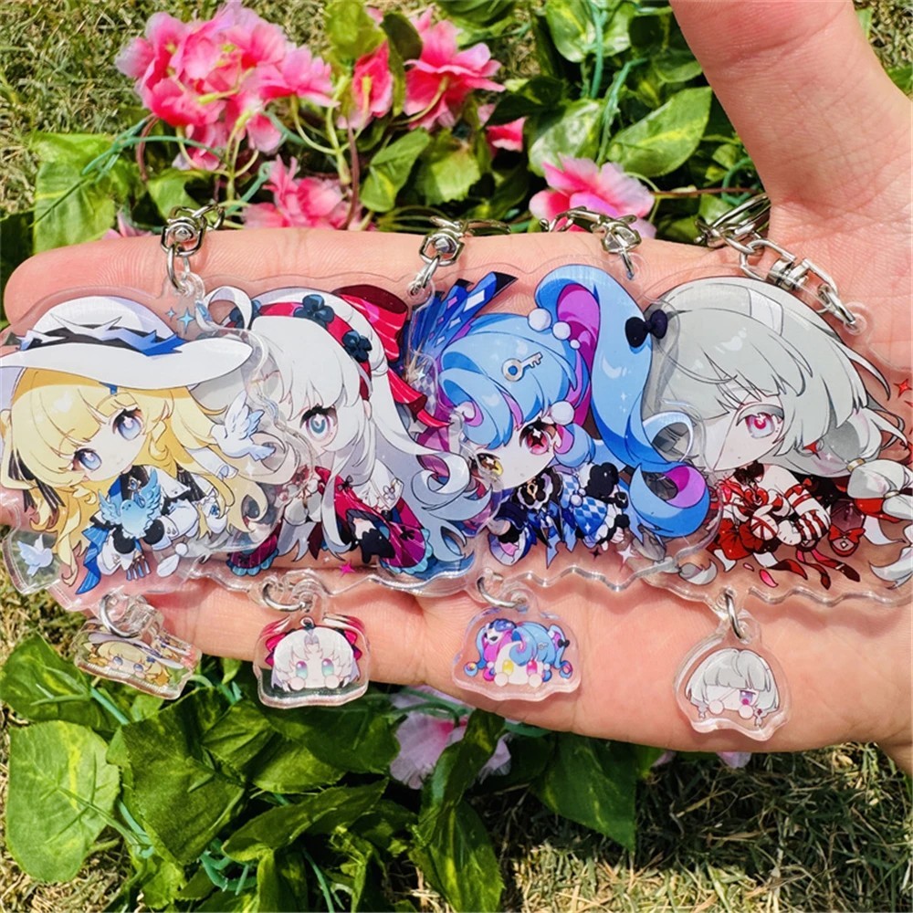 Móc khóa Wuthering Waves Acrylic Mica Chibi Brant Phrolova Cartethyia Carlotta Montelli Anime Game P