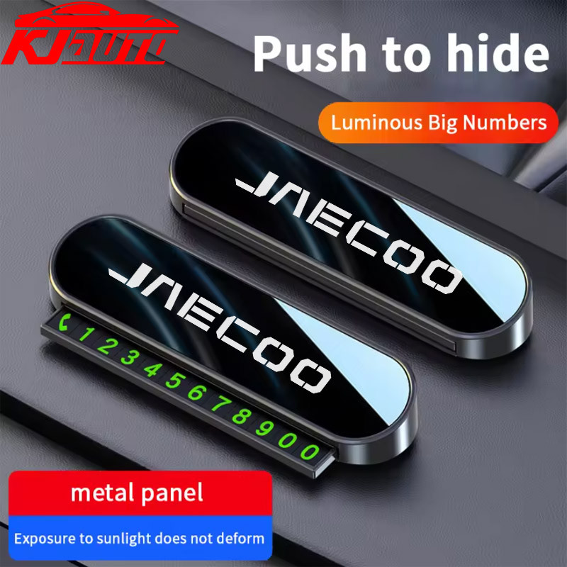 Thẻ số điện thoại ô tô Jaecoo Tấm thẻ đỗ xe tạm thời có thể ẩn số điện thoại với 5 bộ số cho Jaecoo 