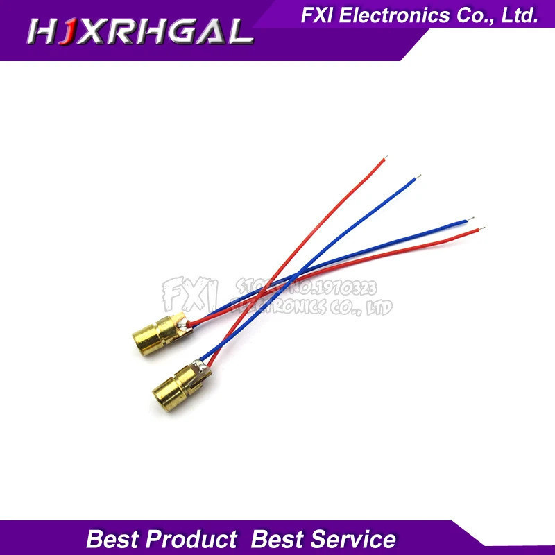 10 Chiếc 5V 650nm 5mW Laser Chấm Đỏ Mô Đun Laser Đỏ Cảnh Đỏ Laser diode Laser Con trỏ Laser Mới