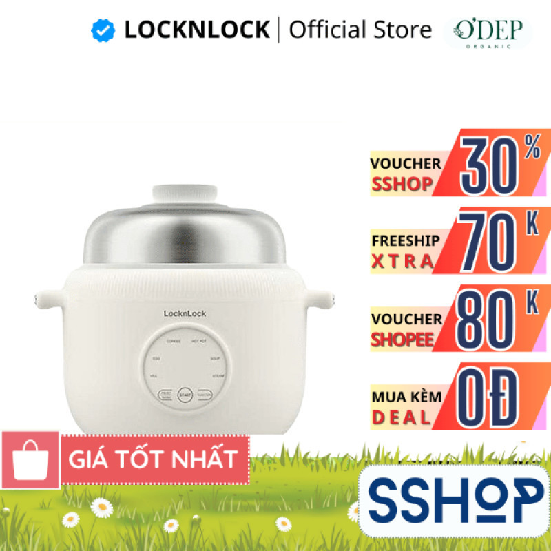 Nồi điện đa năng LocknLock Digital Multipot EJP186IVY 1.6 Lít 500W, Hàng chính hãng - SSHOP SSA